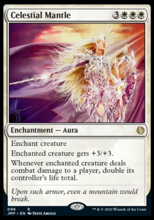 (096) Magic The Gathering Jumpstart Single: Celestial Mantle  Rare