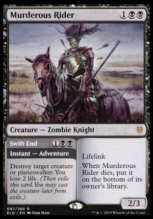 (097/269) Magic The Gathering Throne of Eldraine Single: Murderous Rider // Swift End  Rare