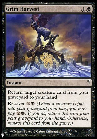 (058) Magic The Gathering The List Single: Grim Harvest  Common