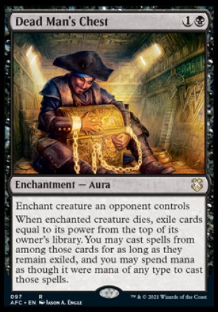 (097) Magic The Gathering Commander: Adventures in the Forgotten Realms Single: Dead Man's Chest  Rare