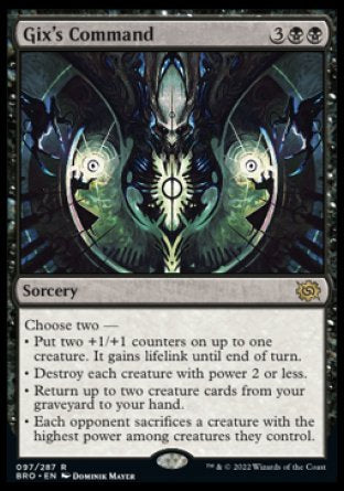 (097) Magic The Gathering The Brothers' War Single: Gix's Command Holo Rare