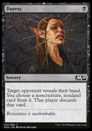 (097/280) Magic The Gathering Core 2020 Single: Duress  Common
