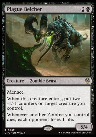 (097) Magic The Gathering Commander: Aetherdrift Single: Plague Belcher  Rare