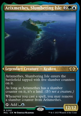 (097) Magic The Gathering Multiverse Legends Single: Arixmethes, Slumbering Isle (V.2) Holo Rare