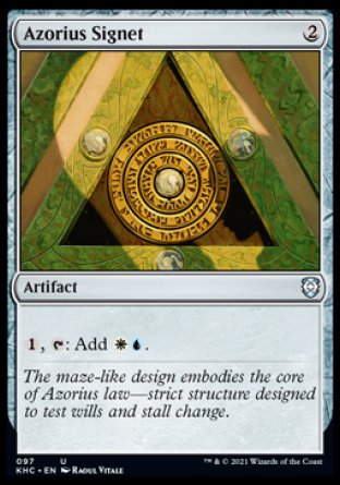 (097) Magic The Gathering Commander: Kaldheim Single: Azorius Signet  Uncommon