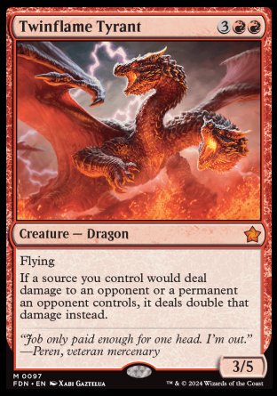 (097) Magic The Gathering Magic: The Gathering Foundations Single: Twinflame Tyrant Holo Mythic
