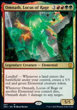 (097) Magic The Gathering Commander: Zendikar Rising Single: Omnath, Locus of Rage  Mythic
