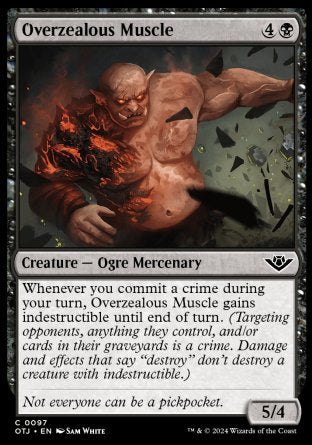 (097) Magic The Gathering Outlaws of Thunder Junction Single: Overzealous Muscle  Common