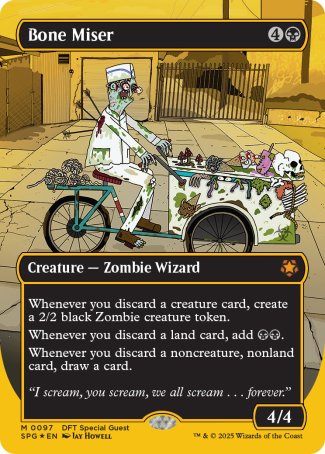 (097) Magic The Gathering Special Guests Single: Bone Miser (Gold) Holo Mythic
