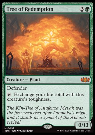 (097) Magic The Gathering Commander: Tarkir: Dragonstorm Single: Tree of Redemption  Mythic