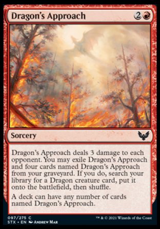 (097) Magic The Gathering Strixhaven: School of Mages Single: Dragon's Approach Holo Common