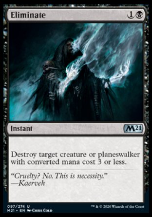 (097) Magic The Gathering Core 2021 Single: Eliminate  Uncommon