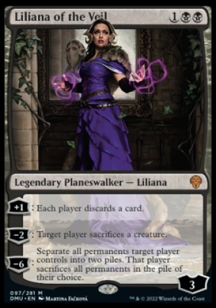 (097) Magic The Gathering Dominaria United Single: Liliana of the Veil  Mythic
