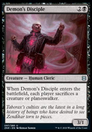 (097/280) Magic The Gathering Zendikar Rising Single: Demon's Disciple  Uncommon