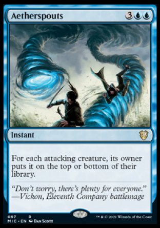 (097) Magic The Gathering Commander: Innistrad: Midnight Hunt Single: Aetherspouts Holo Rare