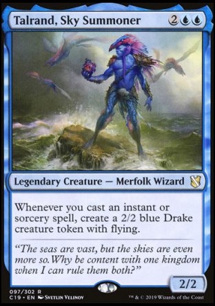 (097) Magic The Gathering Commander 2019 Single: Talrand, Sky Summoner  Rare
