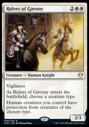 (098/322) Magic The Gathering Commander: Ikoria Single: Riders of Gavony  Rare