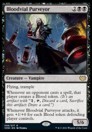 (098) Magic The Gathering Innistrad: Crimson Vow Single: Bloodvial Purveyor Holo Rare