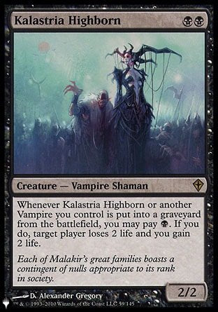 (059) Magic The Gathering The List Single: Kalastria Highborn  Rare