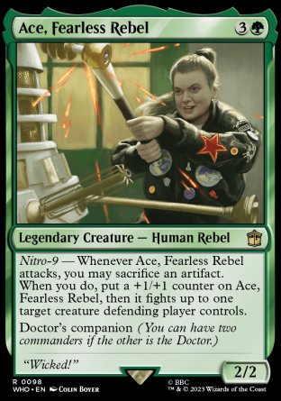 (098) Magic The Gathering Universes Beyond: Doctor Who Single: Ace, Fearless Rebel Holo Rare