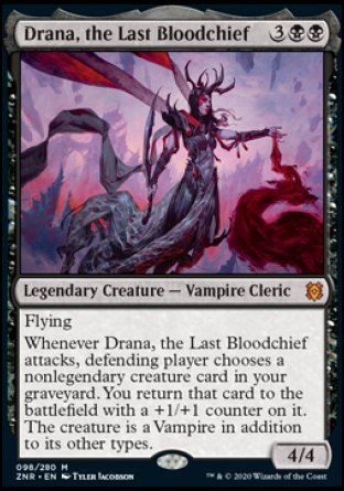 (098) Magic The Gathering Zendikar Rising: Promos Single: Drana, the Last Bloodchief (V.1) Holo Mythic