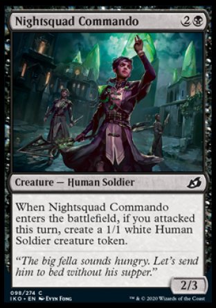 (098/274) Magic The Gathering Ikoria: Lair of Behemoths Single: Nightsquad Commando Holo Common