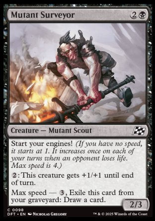 (098) Magic The Gathering Aetherdrift Single: Mutant Surveyor  Common