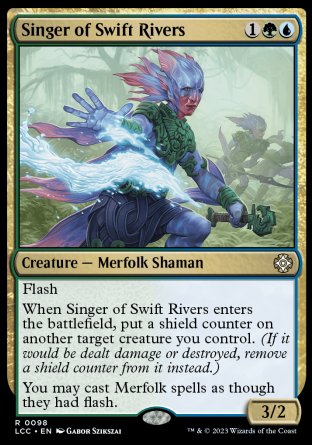 (098) Magic The Gathering Commander: The Lost Caverns of Ixalan Single: Singer of Swift Rivers  Rare