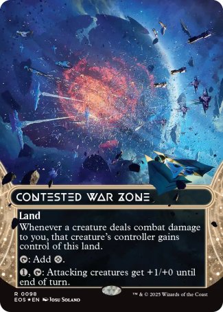 (098) Magic The Gathering Stellar Sights Single: Contested War Zone (V.3)  Rare