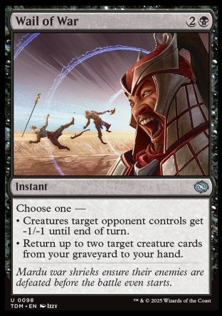 (098) Magic The Gathering Tarkir: Dragonstorm Single: Wail of War  Uncommon