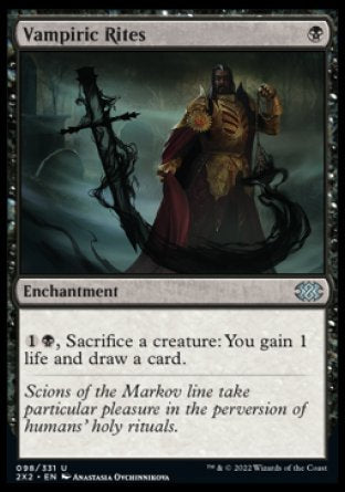 (098) Magic The Gathering Double Masters 2022 Single: Vampiric Rites  Uncommon