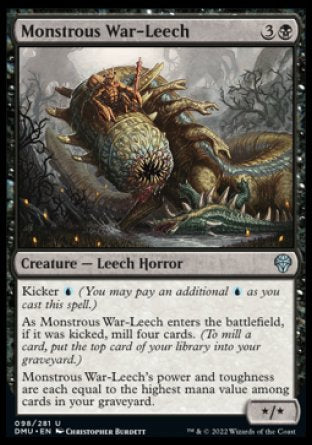 (098) Magic The Gathering Dominaria United Single: Monstrous War-Leech  Uncommon