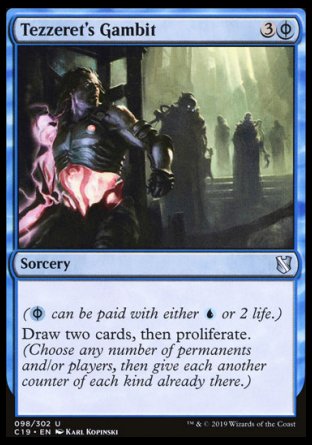 (098) Magic The Gathering Commander 2019 Single: Tezzeret's Gambit  Uncommon
