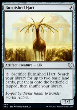 (098) Magic The Gathering Commander: Kaldheim Single: Burnished Hart Holo Uncommon
