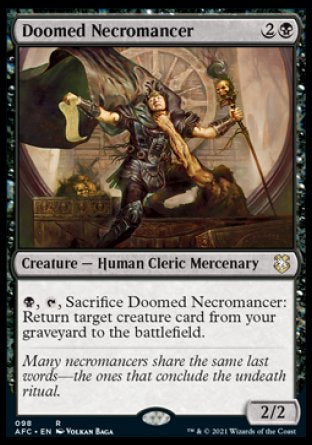 (098) Magic The Gathering Commander: Adventures in the Forgotten Realms Single: Doomed Necromancer  Rare