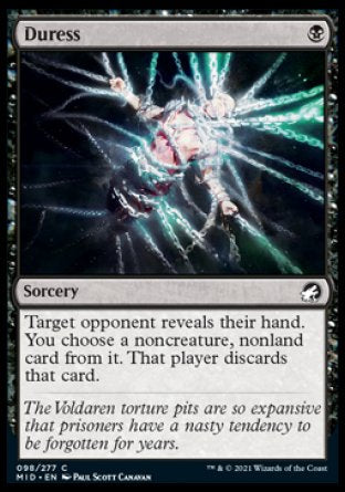 (098) Magic The Gathering Innistrad: Midnight Hunt Single: Duress  Common