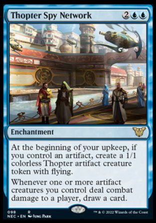 (098) Magic The Gathering Commander: Kamigawa: Neon Dynasty Single: Thopter Spy Network  Rare