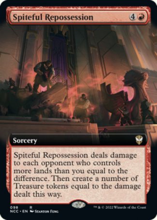 (098) Magic The Gathering Commander: Streets of New Capenna: Extras Single: Spiteful Repossession  Rare