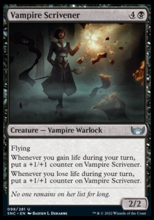 (098) Magic The Gathering Streets of New Capenna Single: Vampire Scrivener Holo Uncommon