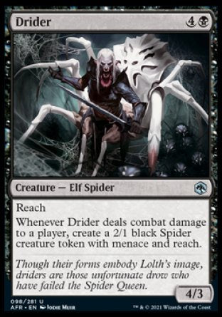 (098) Magic The Gathering Adventures in the Forgotten Realms Single: Drider  Uncommon