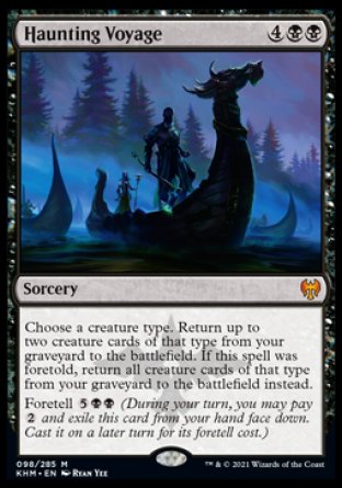 (098) Magic The Gathering Kaldheim: Promos Single: Haunting Voyage (V.1) Holo Mythic
