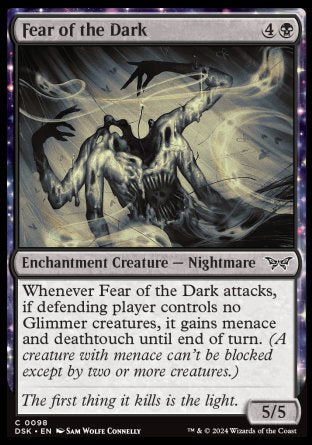 (098) Magic The Gathering Duskmourn: House of Horror Single: Fear of the Dark  Common