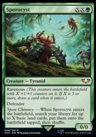 (098) Magic The Gathering Universes Beyond: Warhammer 40000 Single: Sporocyst Holo Rare