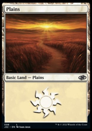 (098) Magic The Gathering Jumpstart 2022 Single: Plains (V.1)  Land