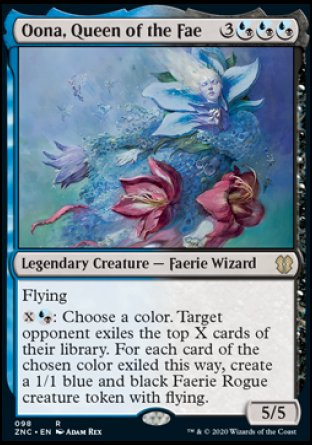 (098) Magic The Gathering Commander: Zendikar Rising Single: Oona, Queen of the Fae  Rare
