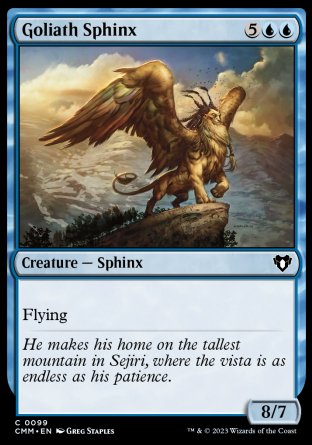 (099) Magic The Gathering Commander Masters Single: Goliath Sphinx  Common