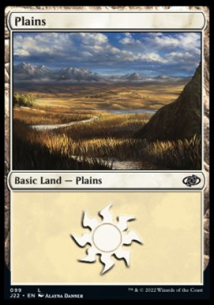 (099) Magic The Gathering Jumpstart 2022 Single: Plains (V.2)  Land