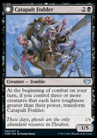 (099) Magic The Gathering Innistrad: Crimson Vow Single: Catapult Fodder // Catapult Captain Holo Uncommon