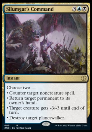 (099) Magic The Gathering Commander: Zendikar Rising Single: Silumgar's Command  Rare