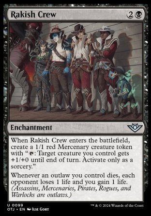 (099) Magic The Gathering Outlaws of Thunder Junction Single: Rakish Crew  Uncommon